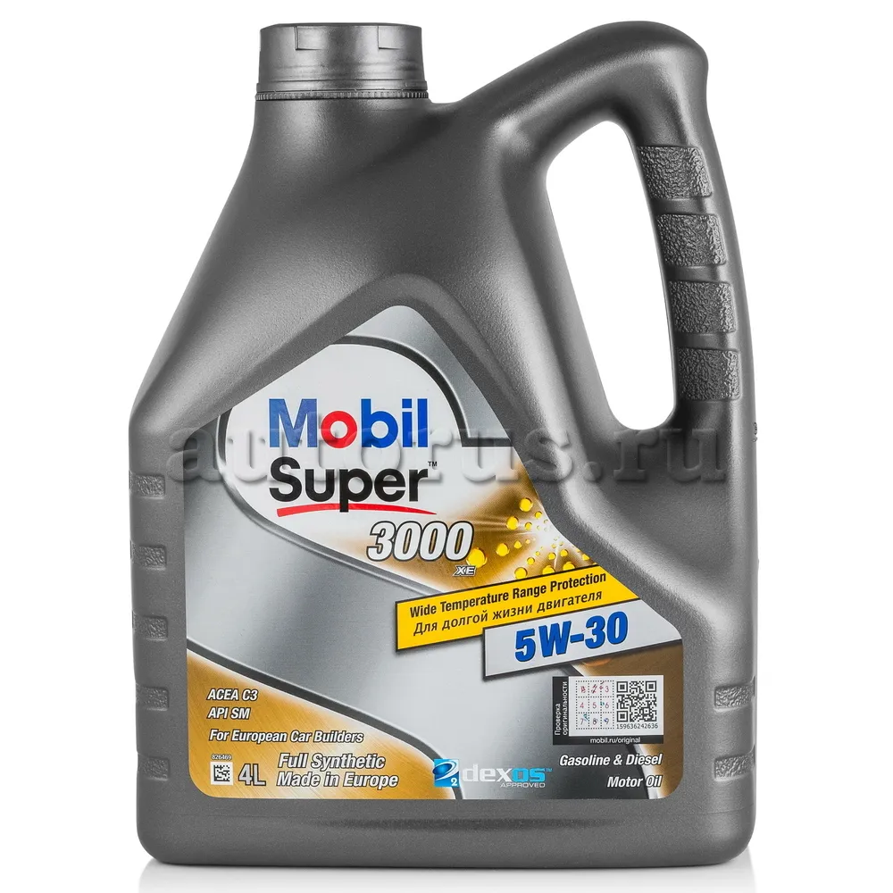 Mobil 153018 Масло моторное синтетика Mobil Super 3000 XE 5W-30 4 л.