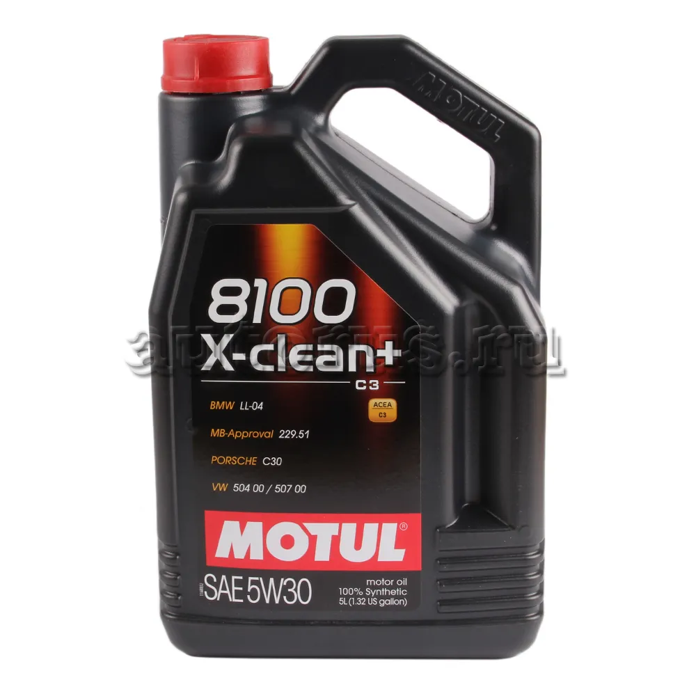 MOTUL 106377 Масло моторное синтетика MOTUL 8100 X-clean+ 5W-30 5 л.