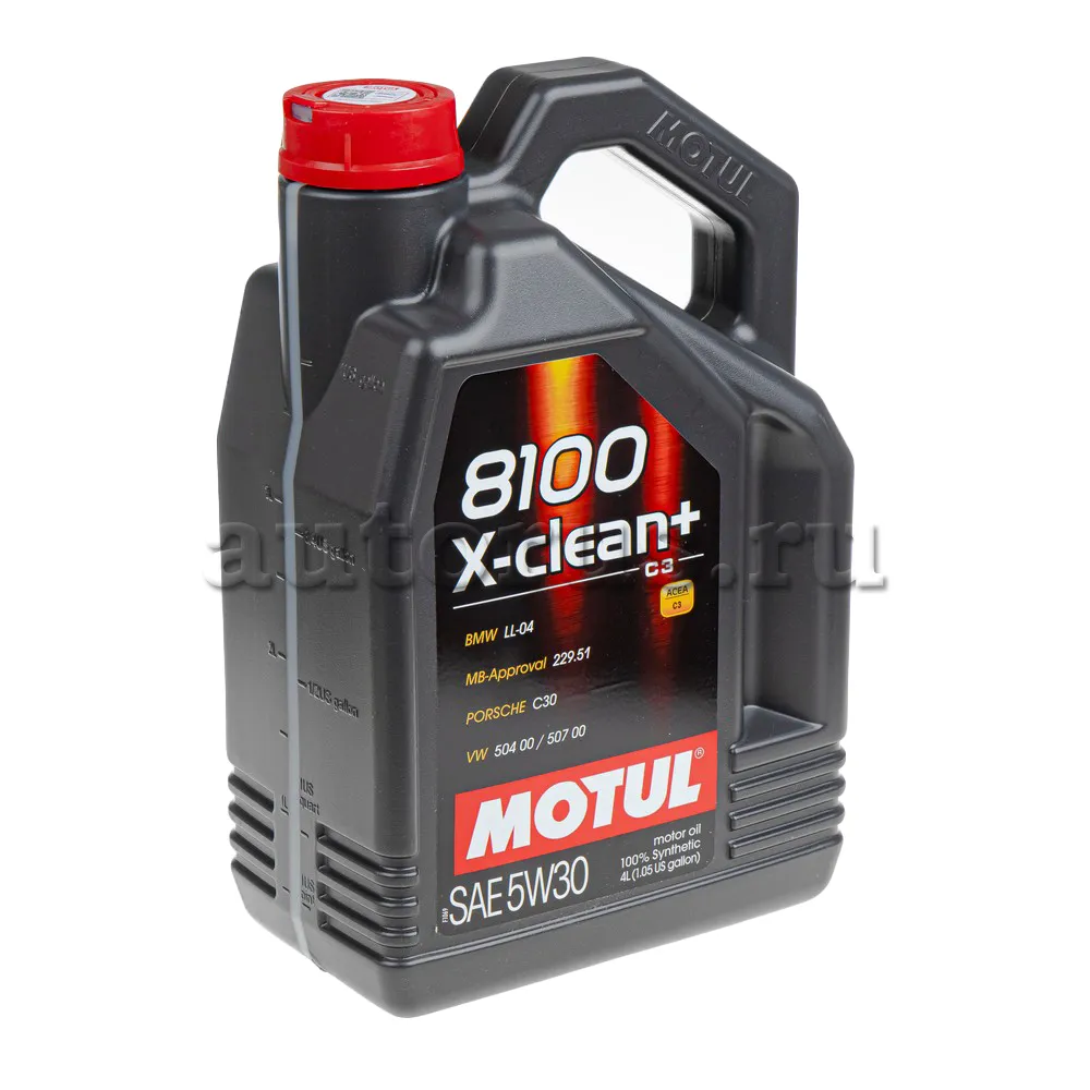 MOTUL 111859 Масло моторное синтетика MOTUL 8100 X-clean+ 5W-30 4 л.