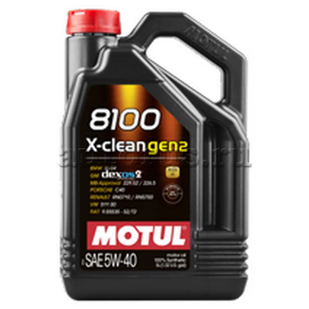 MOTUL 109762 Масло моторное синтетика MOTUL 8100 X-clean GEN2 5W-40 5 л.