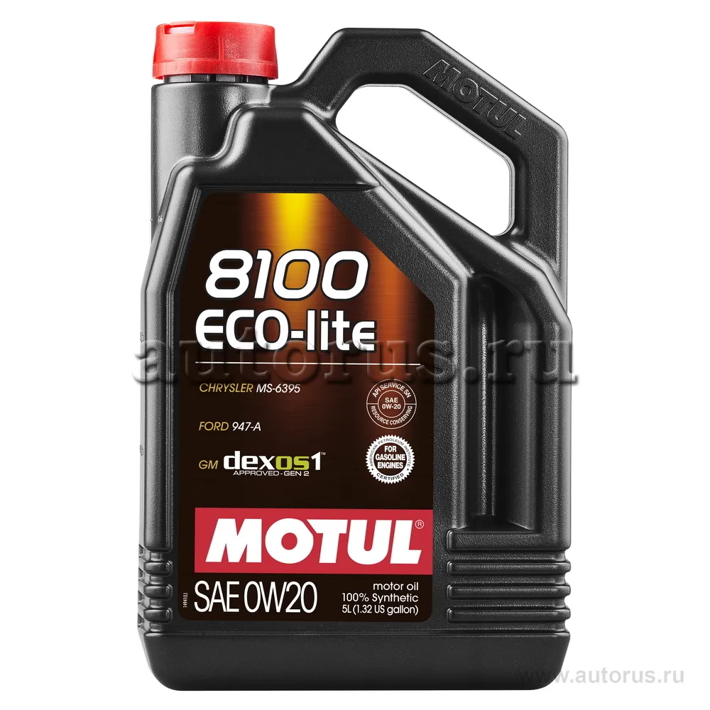 MOTUL 108536 Масло моторное синтетика MOTUL 8100 Eco-lite 0W-20 5 л.
