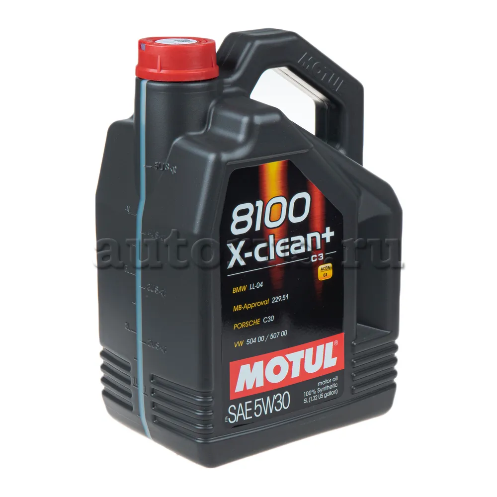 MOTUL 111684 Масло моторное синтетика MOTUL 8100 X-clean+ 5W-30 5 л.