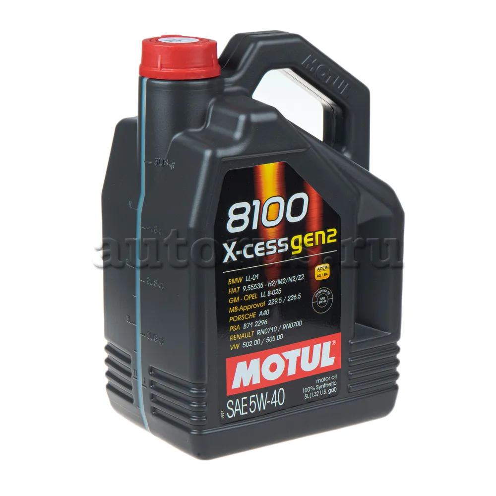 MOTUL 111682 Масло моторное синтетика MOTUL 8100 X-cess 5W-40 5 л.