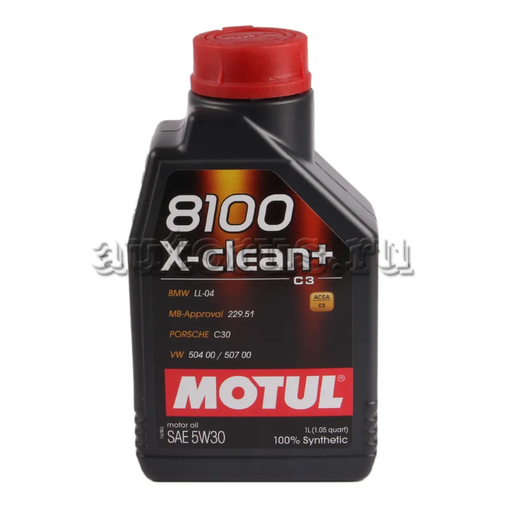 MOTUL 106376 Масло моторное синтетика MOTUL 8100 X-clean+ 5W-30 1 л.