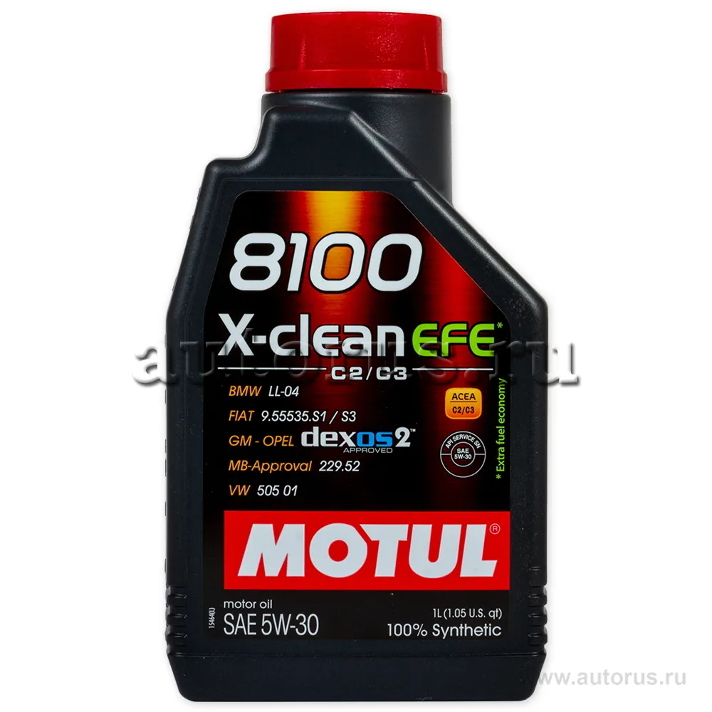 MOTUL 109470 Масло моторное синтетика MOTUL 8100 X-clean EFE 5W-30 1 л.
