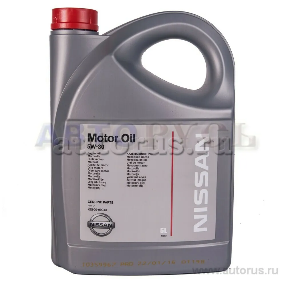 NISSAN KE90099943 Масло моторное синтетика NISSAN Motor Oil 5W-30 5 л.