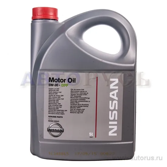 NISSAN KE90090043 Масло моторное синтетика NISSAN Motor Oil DPF 5W-30 5 л.