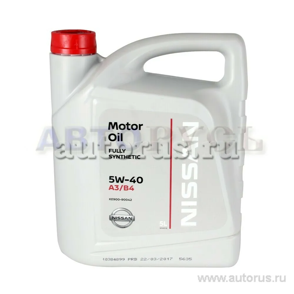 NISSAN KE90090042 Масло моторное синтетика NISSAN Motor Oil 5W-40 5 л.