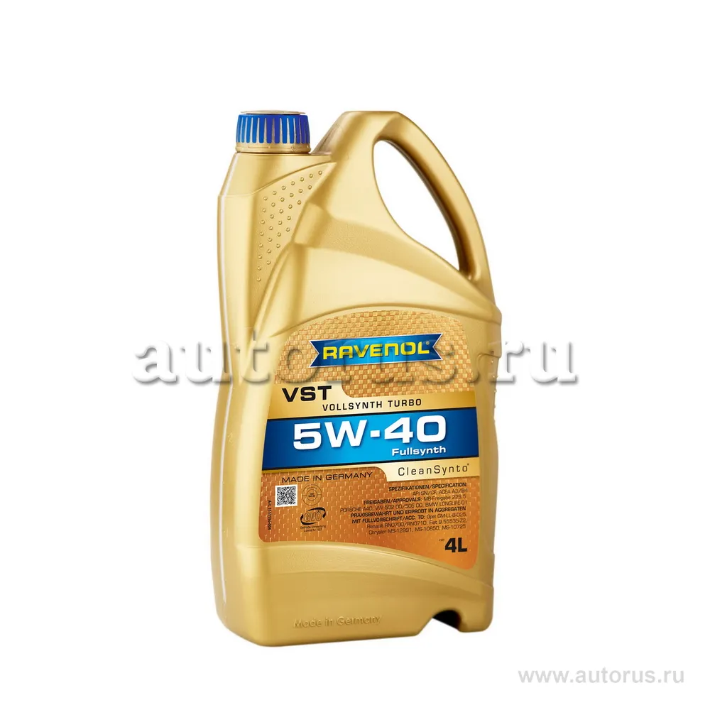 Ravenol 111113600401999 Масло моторное синтетика Ravenol VST VollSynth Turbo 5W-40 4 л.