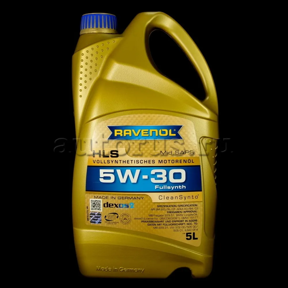 Ravenol 1111119004 Масло моторное синтетика Ravenol HLS 5W-30 4 л.
