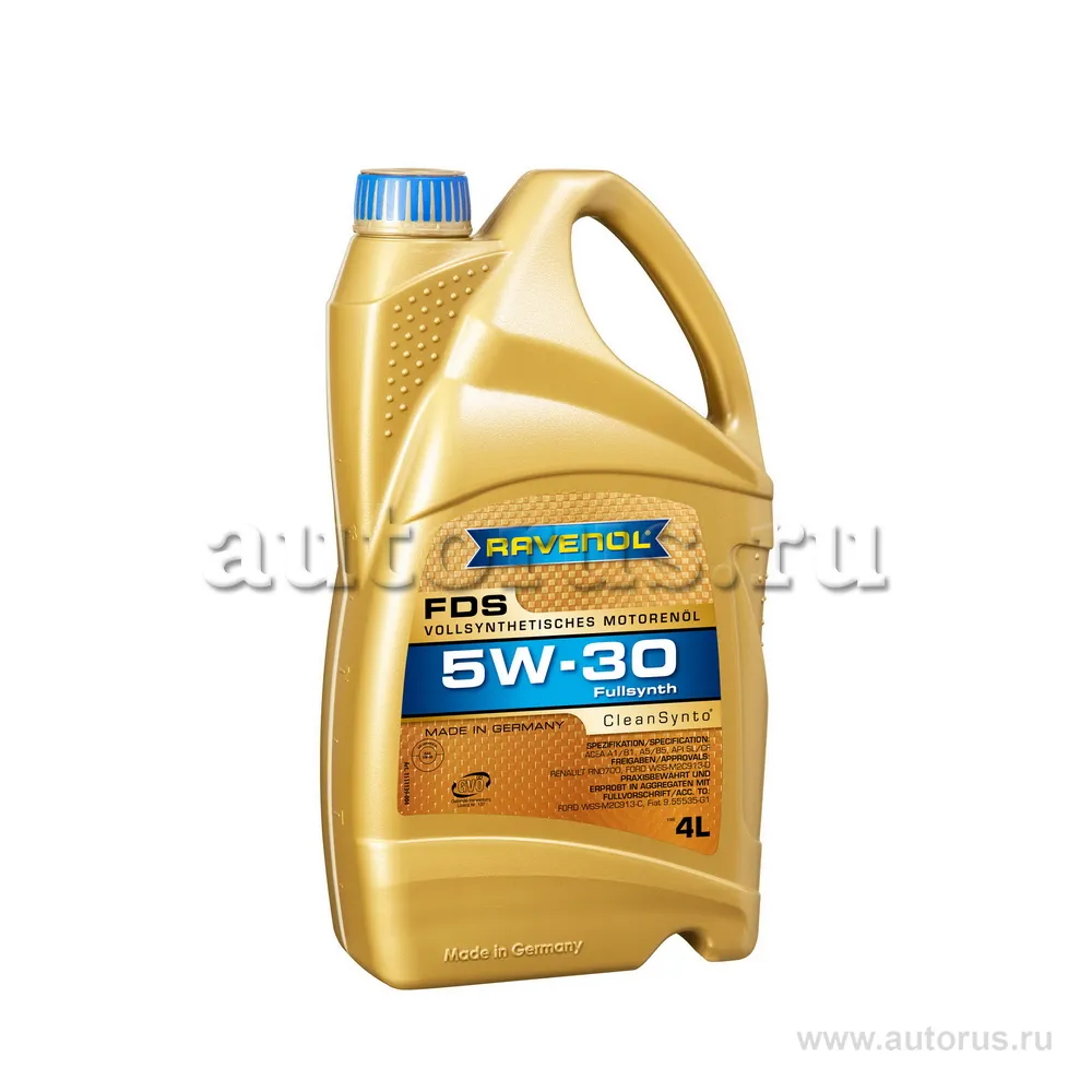 Ravenol 111113900401999 Масло моторное синтетика Ravenol FDS 5W-30 4 л.