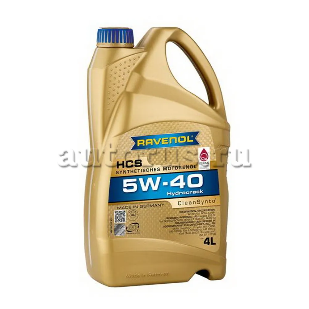 Ravenol 1112105004 Масло моторное синтетика Ravenol HCS 5W-40 4 л.