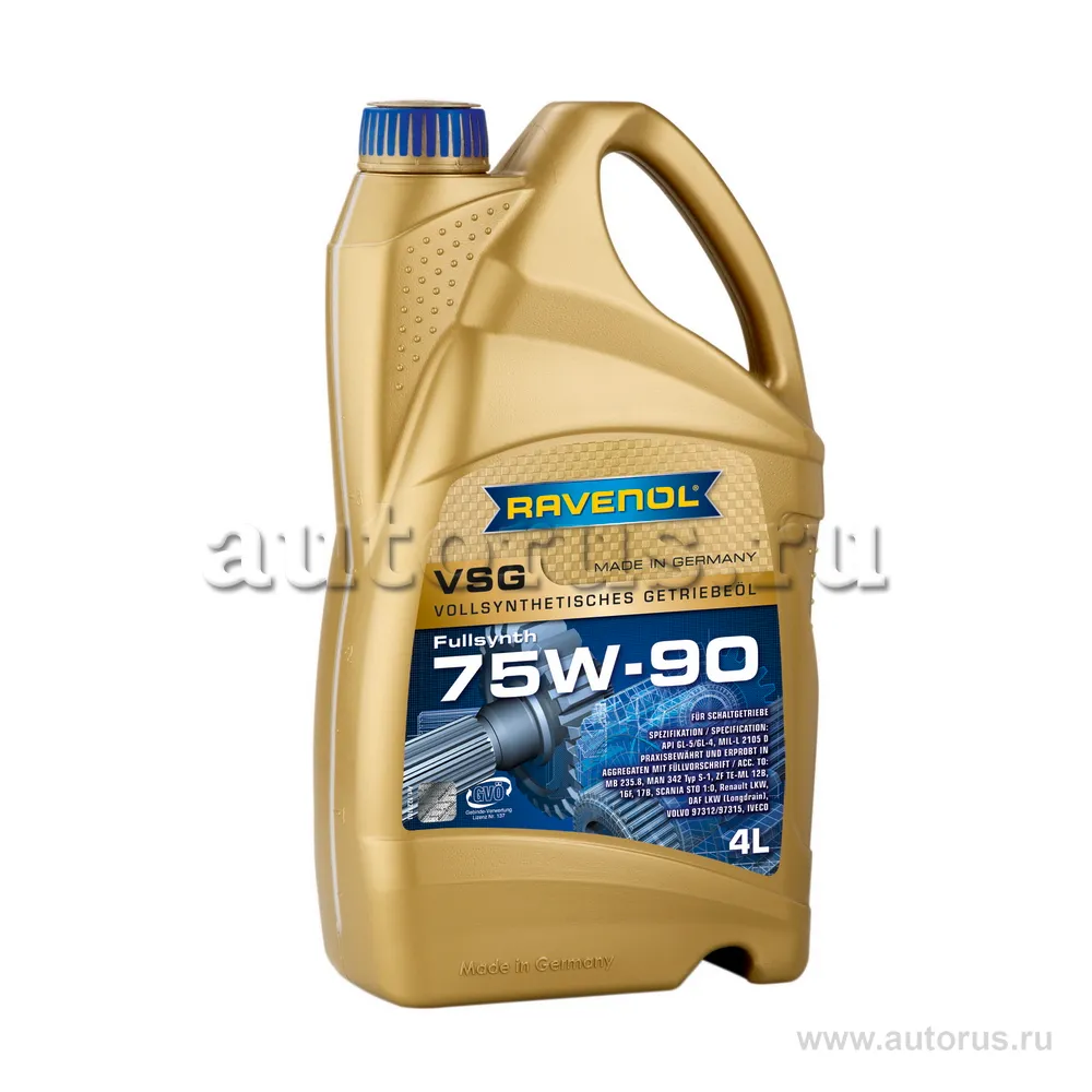Ravenol 1221101004 Масло МКПП синтетика 75W-90 GL-4/GL-5 4л.