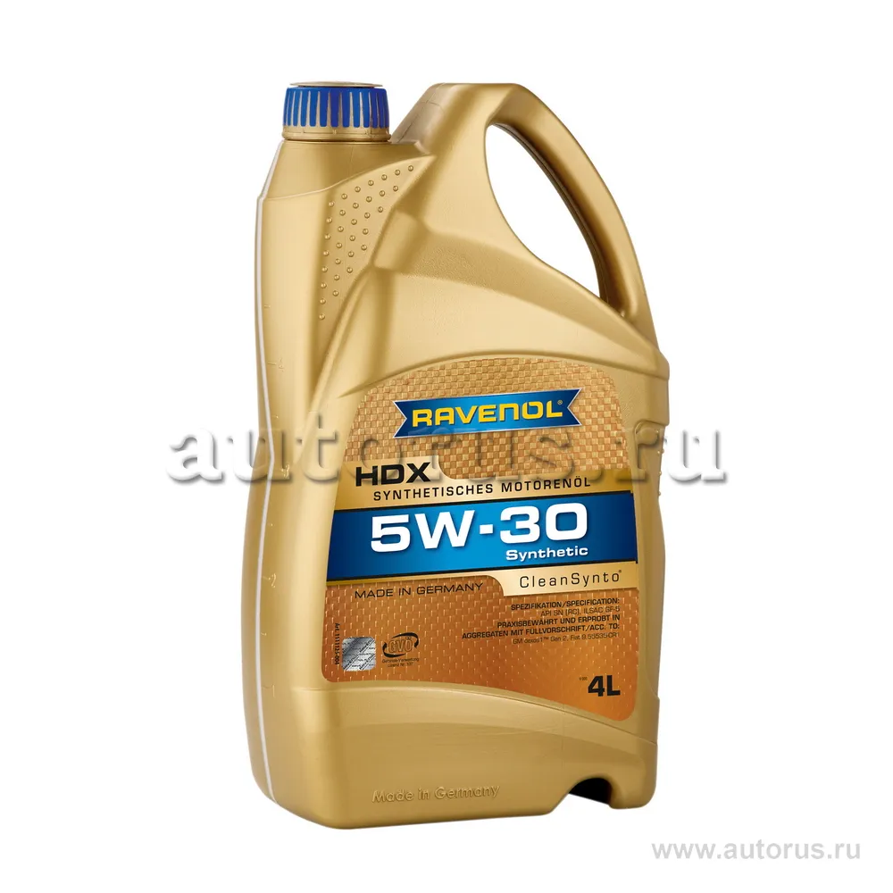 Ravenol 111112500401999 Масло моторное синтетика Ravenol HDX 5W-30 4 л.
