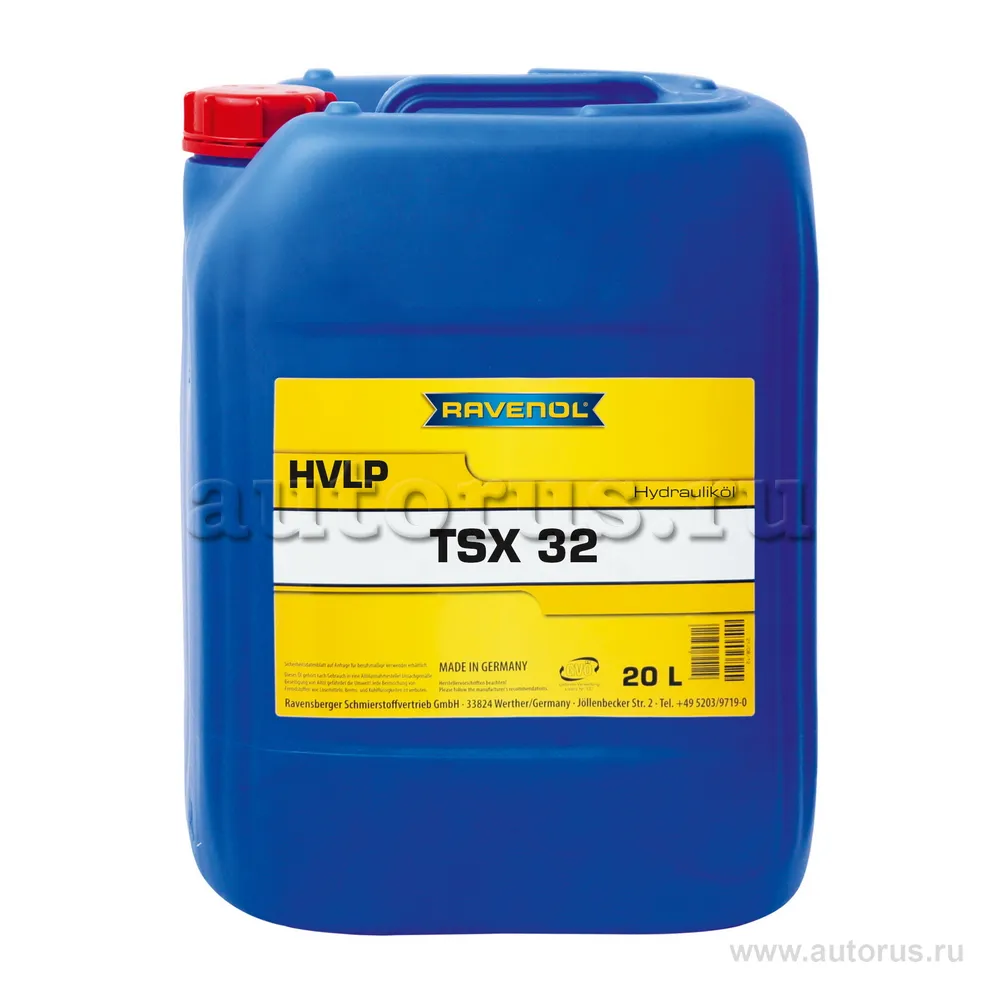 Ravenol 132320402001999 Гидравлическое масло RAVENOL Hydraulikoil TSX 32 (HVLP), 20 литров