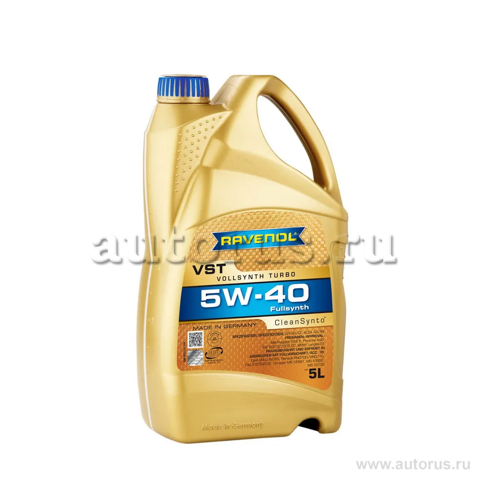 Ravenol 111113600501999 Масло моторное синтетика Ravenol VST VollSynth Turbo 5W-40 5 л.