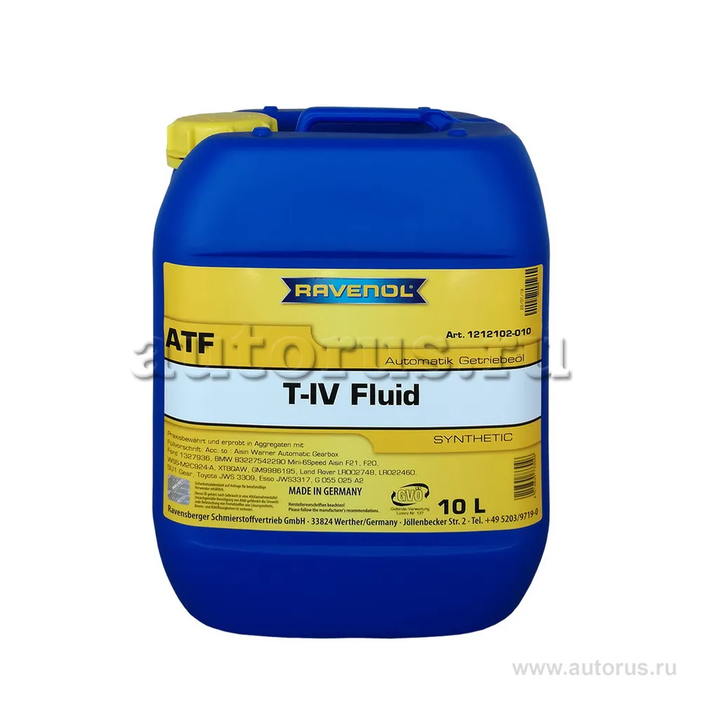 Ravenol 121210201001999 Масло АКПП синтетика 10л.