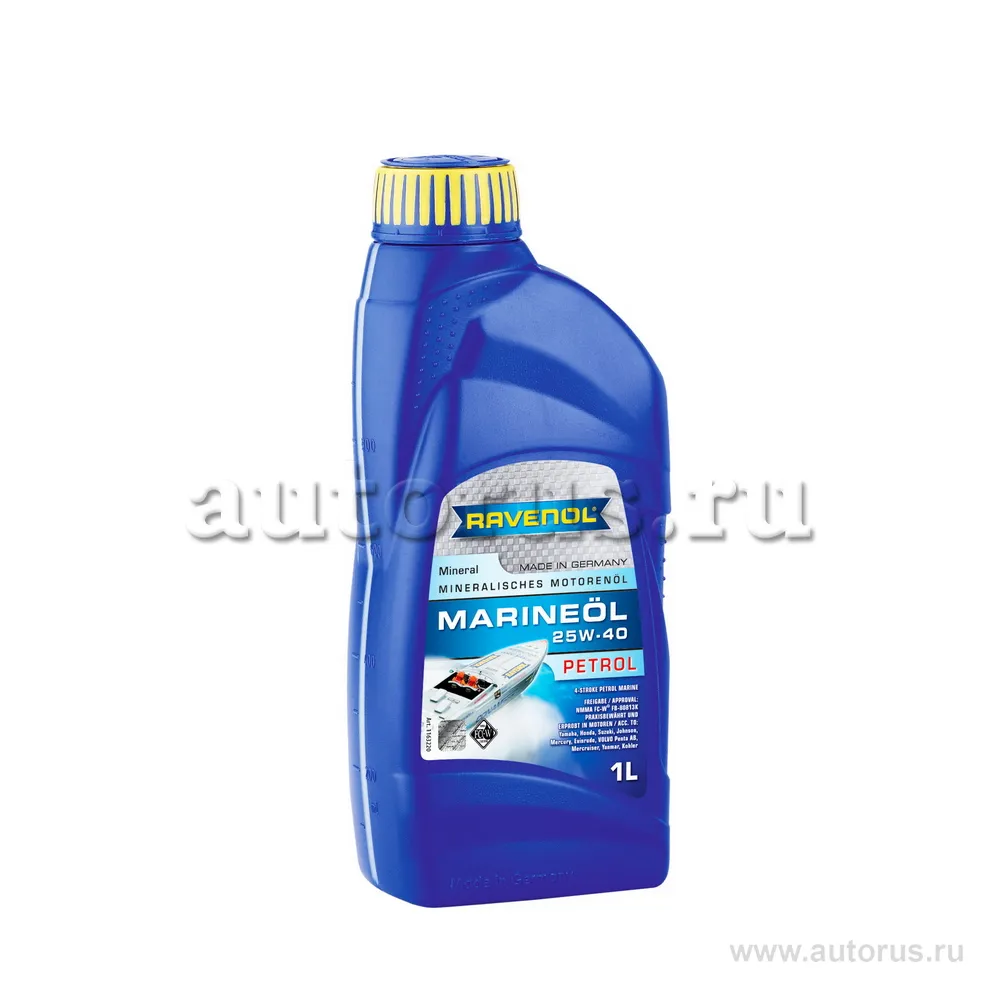 Ravenol 116322000101999 Моторное масло RAVENOL Marineoil PETROL 25W-40 mineral, 1 литр
