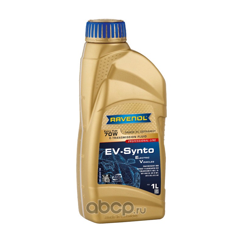 Ravenol 121510100101999 Масло мотор-редуктор синтетика, RAVENOL EV-Synto Extra Fluid 70W E-TF 1л.