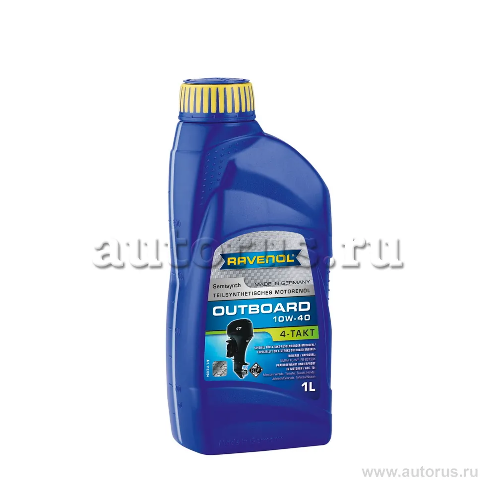 Ravenol 1153204001 Моторное масло для 4-T лодочных моторов RAVENOL Outboardoel 4T 10W-40, 1 литр