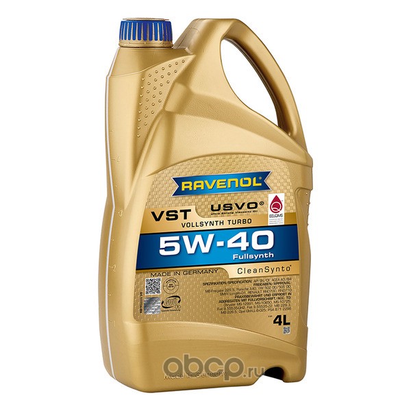 Ravenol 1111136004 Масло моторное синтетика Ravenol VST VollSynth Turbo 5W-40 4 л.