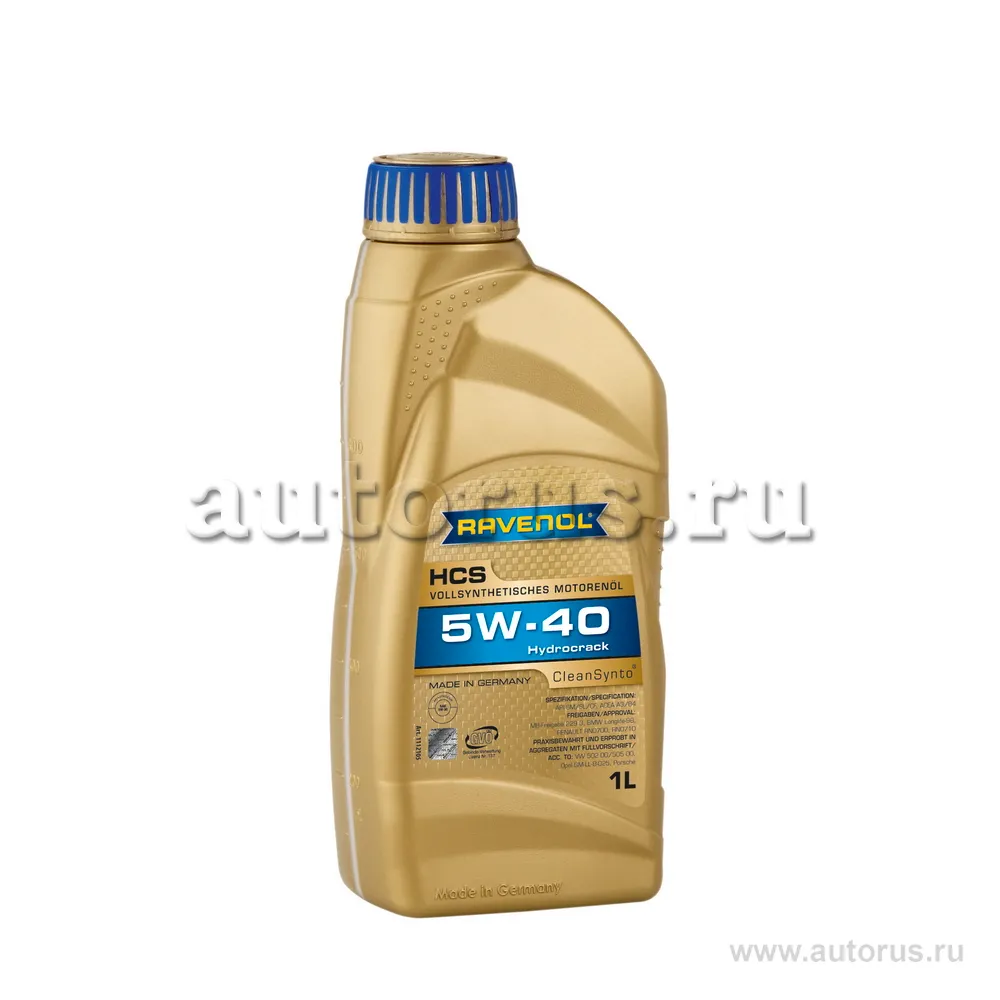 Ravenol 111210500101999 Масло моторное синтетика Ravenol HCS 5W-40 1 л.