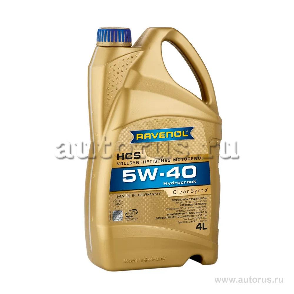 Ravenol 111210500401999 Масло моторное синтетика Ravenol HCS 5W-40 4 л.