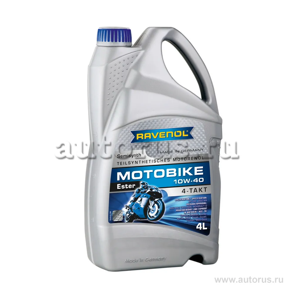 Ravenol 117211200401999 Моторное масло RAVENOL Motobike 4-T Ester 10W-40, 4 литра