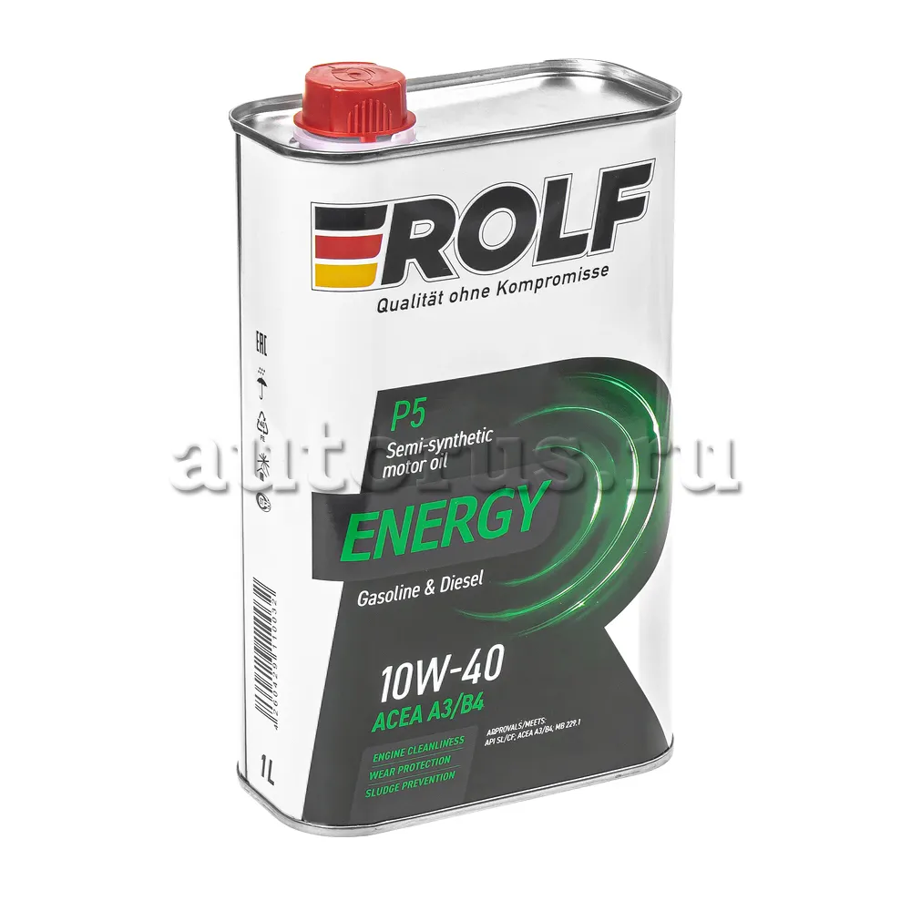 ROLF 322232 Масло моторное полусинтетика ROLF Energy SAE 10W-40 ACEA A3/B4 API SL/CF 1 л.