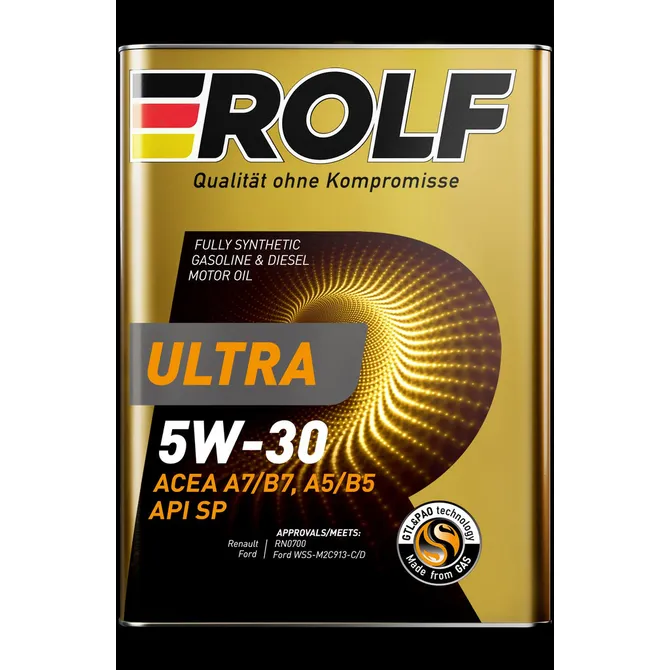 ROLF 323147 Масло моторное синтетика ROLF Ultra SAE 5W-30 ACEA A5/B5 API SP 4 л.