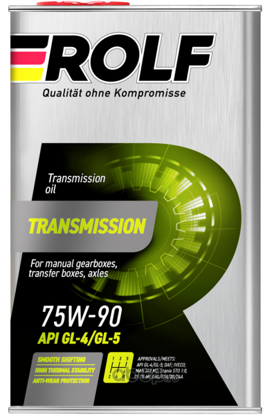 ROLF 323139 Масло трансмиссионное синтетическое Transmission SAE 75W-90 API GL-4/GL-5 1л (металл)