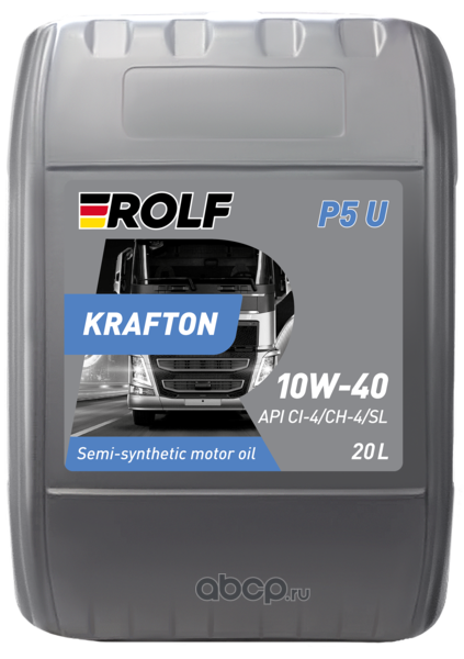 ROLF 101070 Масло моторное полусинтетика ROLF Krafton P5 U 10W-40 20 л.