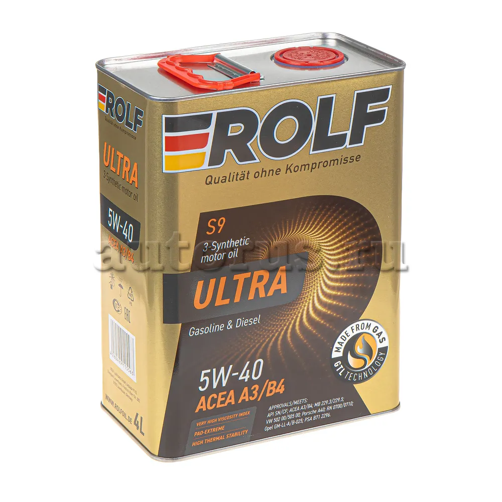 ROLF 323106 Масло моторное синтетика ROLF Ultra SAE 5W-40 ACEA A3/B4 API SP 4 л.