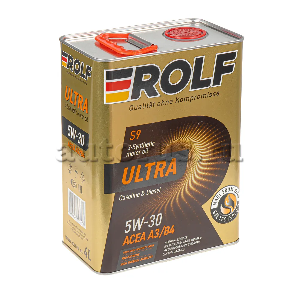 ROLF 323105 Масло моторное синтетика ROLF Ultra SAE 5W-30 ACEA A3/B4 API SP 4 л.