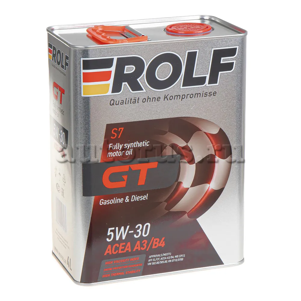 ROLF 322620 Масло моторное синтетика ROLF GT SAE 5W-30 ACEA A3/B4 API SL/CF 4 л.