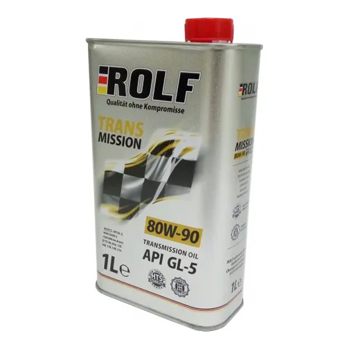 ROLF 322242 Масло трансмиссионное минеральное Transmission SAE 80W-90 API GL-5 1л (металл)