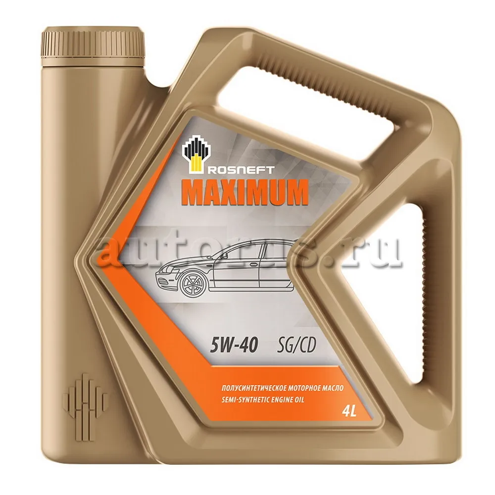 Rosneft 40816742 Масло моторное минеральное Rosneft Maximum 5W-40 4 л.