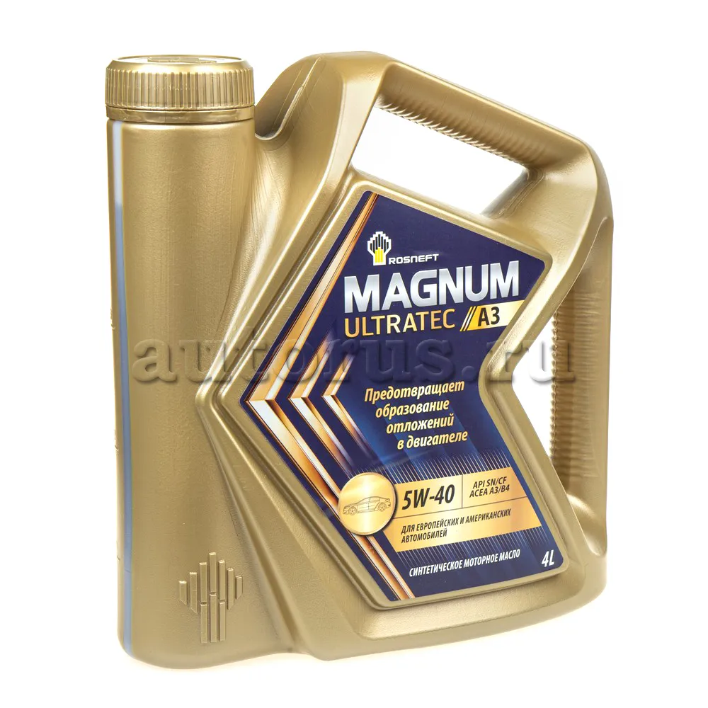 Rosneft 40816442 Масло моторное синтетика Rosneft Magnum Ultratec A3 5W-40 4 л.