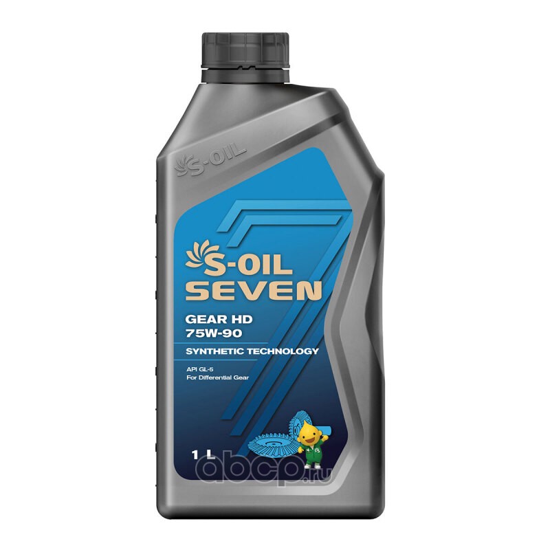 S-Oil E107809 Масло раздаточная,дифференциал,мост синтетика 75W-90 GL-5 1л.