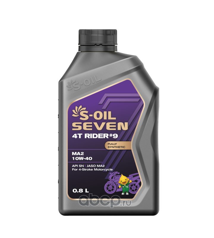 S-Oil E108012 Масло 4T синтетика S-Oil 7 4T RIDER #9 MA2 10W-40