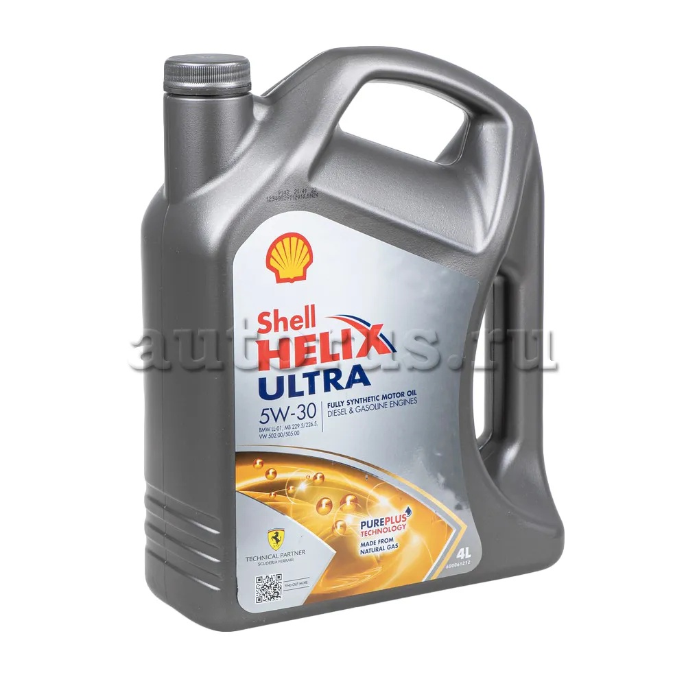 Shell 550046268 Масло моторное синтетика Shell Helix Ultra 5W-30 4 л.