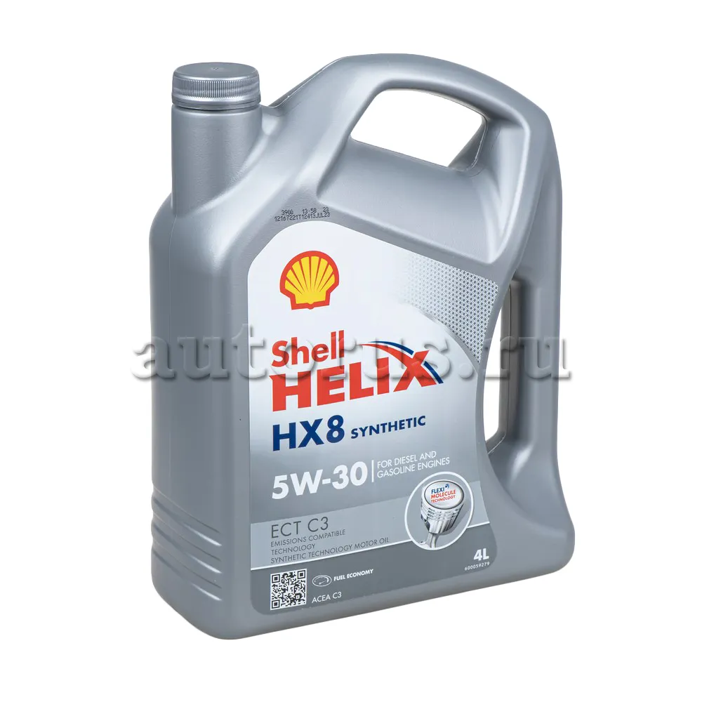 Shell 550045056 Масло моторное синтетика Shell Helix HX8 ECT С3 5W-30 4 л.