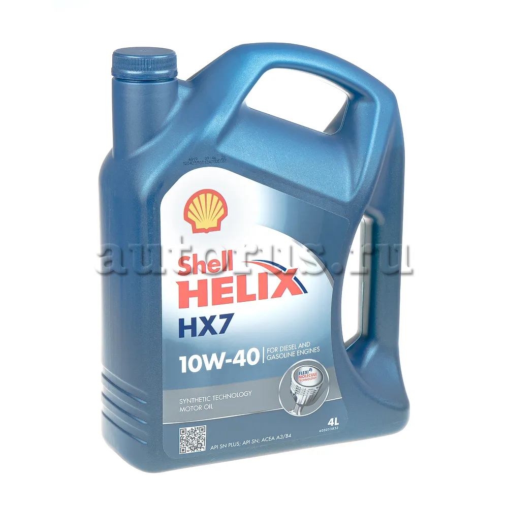 Shell 550070333 Масло моторное полусинтетика Shell Helix HX7 10W-40 4 л.