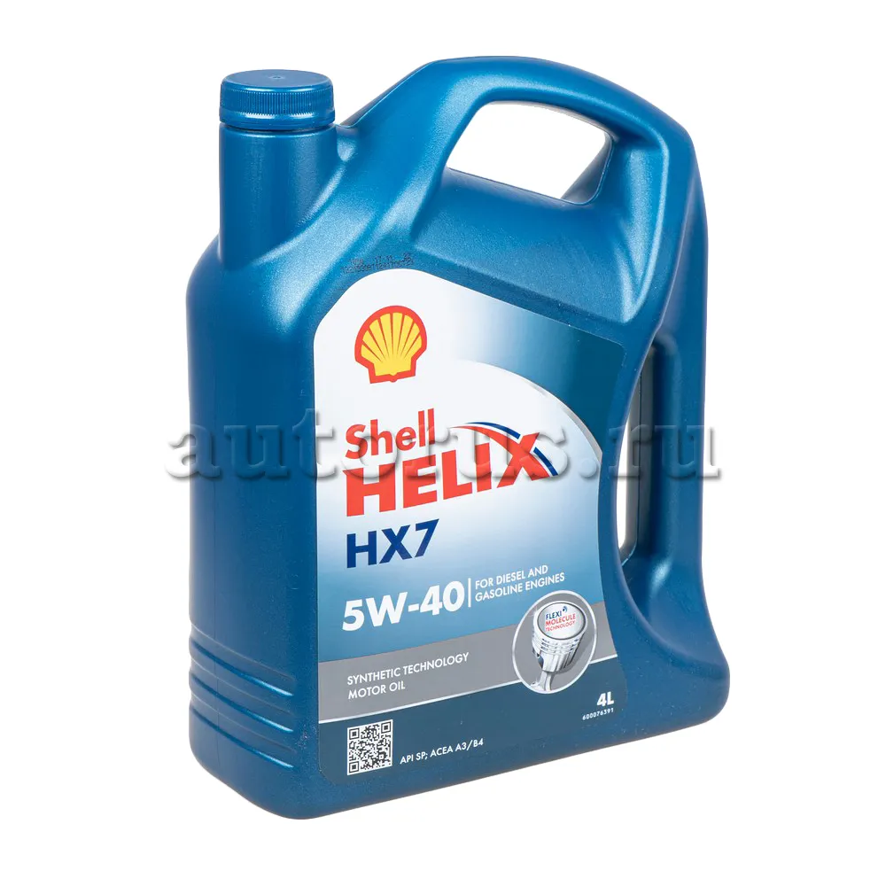 Shell 550070319 Масло моторное полусинтетика Shell Helix HX7 SN+ 5W-40 4 л.