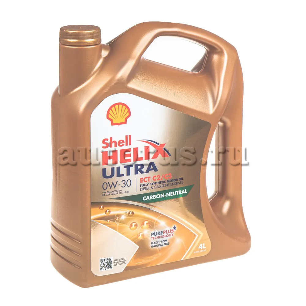 Shell 550046306 Масло моторное синтетика Shell Helix Ultra ECT C2/C3 0W-30 4 л.
