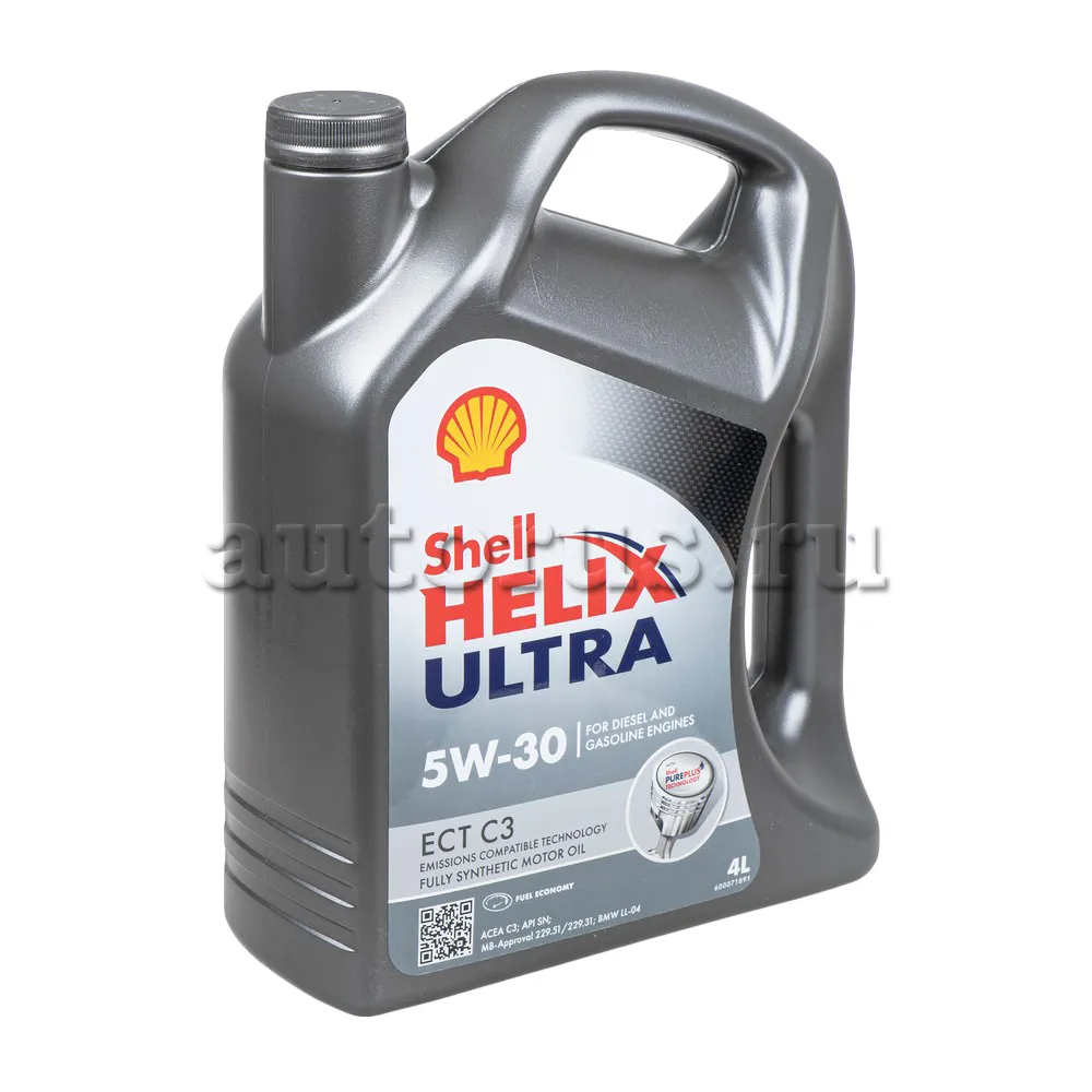 Shell 550050441 Масло моторное синтетика Shell HELIX ULTRA ECT C3 5W-30 4 л.