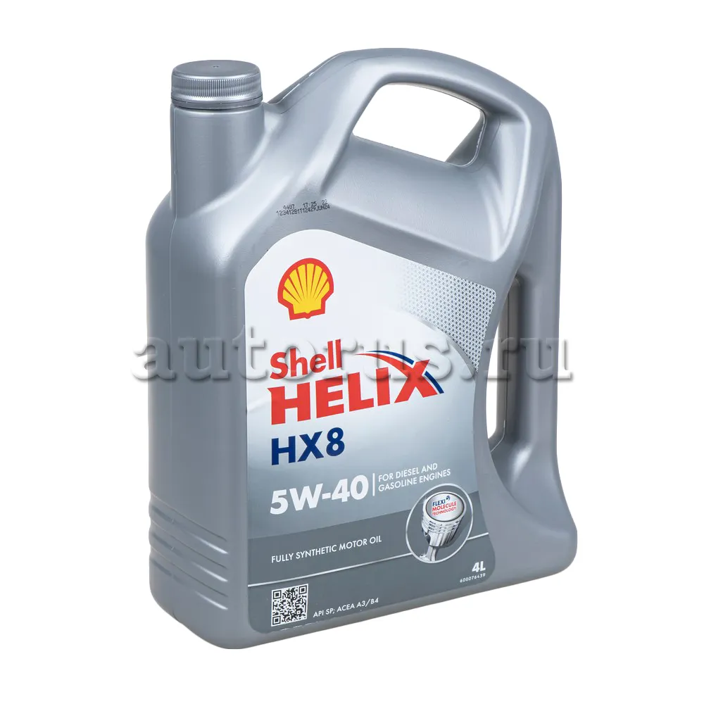 Shell 550070336 Масло моторное синтетика Shell Helix HX8 5W-40 4 л.