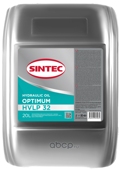SINTEC 105631 Масло гидравлическое Hydraulic Optimum HVLP 32 20л