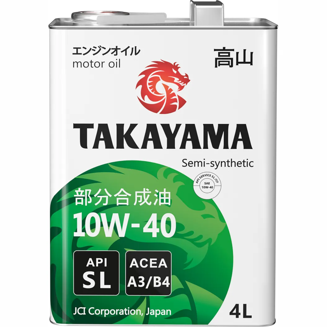 TAKAYAMA 605591 Масло моторное полусинтетика TAKAYAMA Safetec SAE 10W-40 ACEA A3/B4 API SL 4 л.