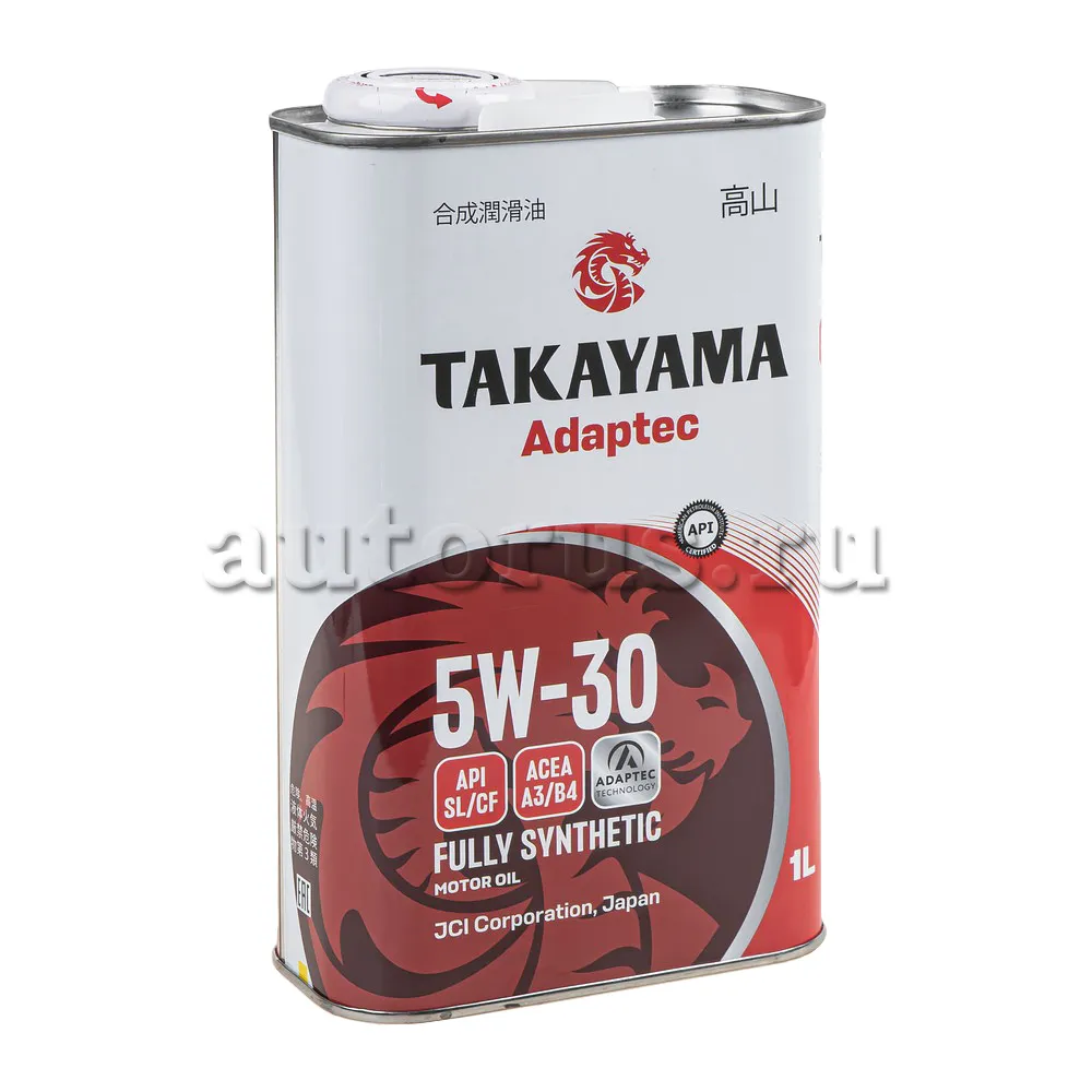 TAKAYAMA 6056095 Масло моторное синтетика TAKAYAMA Adaptec SAE 5W-30 ACEA A3/B4 API SL/CF 1 л.